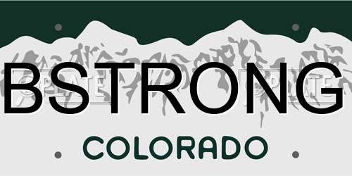 BSTRONG Colorado License Plate