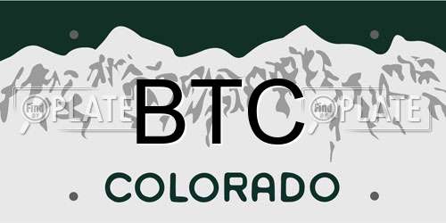 BTC Colorado License Plate