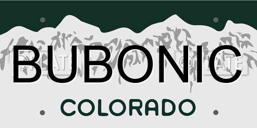BUBONIC Colorado License Plate