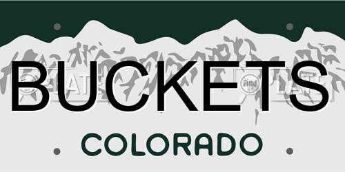 BUCKETS Colorado License Plate