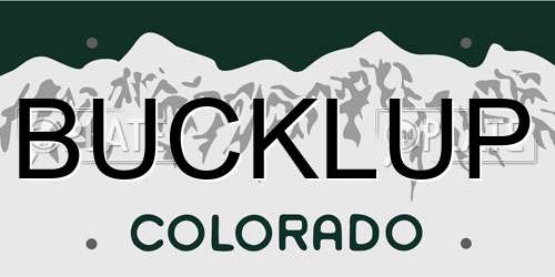BUCKLUP Colorado License Plate
