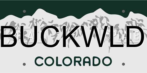 BUCKWLD Colorado License Plate