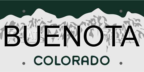 BUENOTA Colorado License Plate
