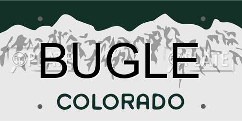 BUGLE Colorado License Plate