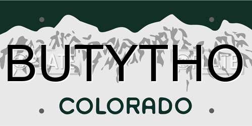 BUTYTHO Colorado License Plate