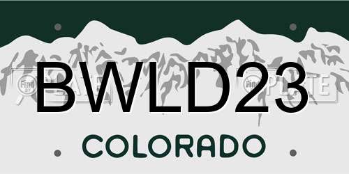 BWLD23 Colorado License Plate