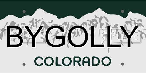 BYGOLLY Colorado License Plate