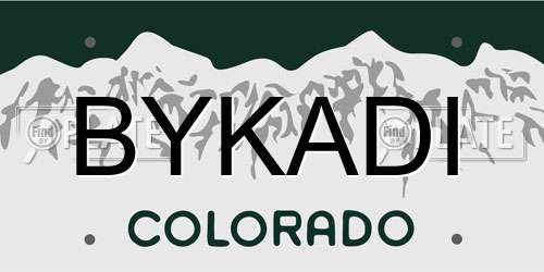 BYKADI Colorado License Plate