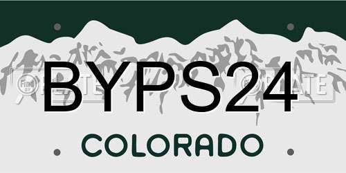 BYPS24 Colorado License Plate
