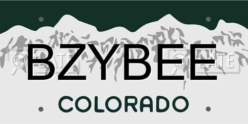BZYBEE Colorado License Plate