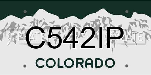 C542IP Colorado License Plate
