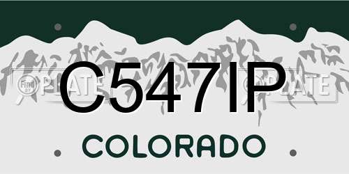C547IP Colorado License Plate