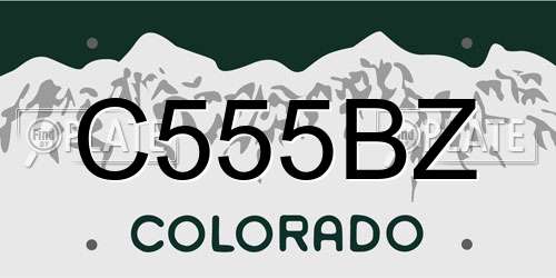 C555BZ Colorado License Plate