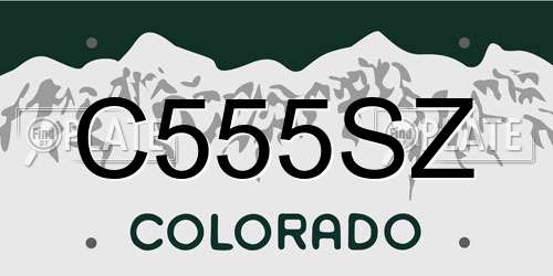 C555SZ Colorado License Plate