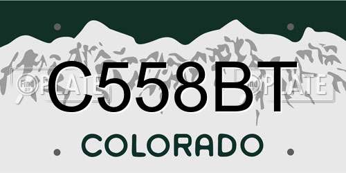 C558BT Colorado License Plate