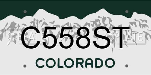 C558ST Colorado License Plate