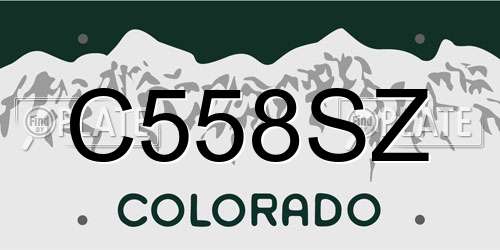C558SZ Colorado License Plate