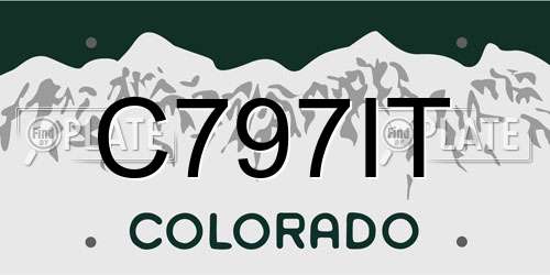 C797IT Colorado License Plate
