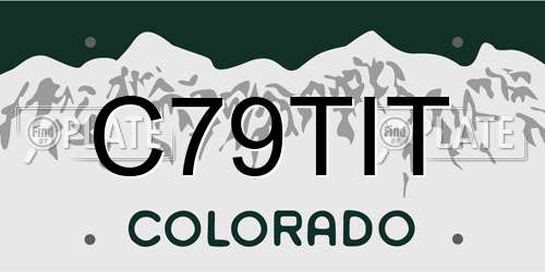 C79TIT Colorado License Plate