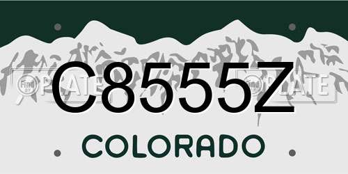 C8555Z Colorado License Plate