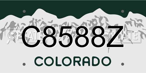 C8588Z Colorado License Plate