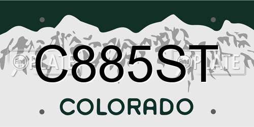 C885ST Colorado License Plate