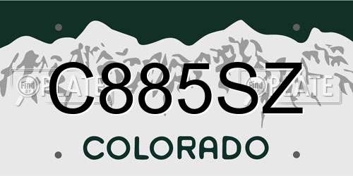 C885SZ Colorado License Plate