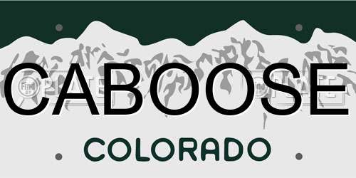 CABOOSE Colorado License Plate