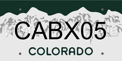CABX05 Colorado License Plate