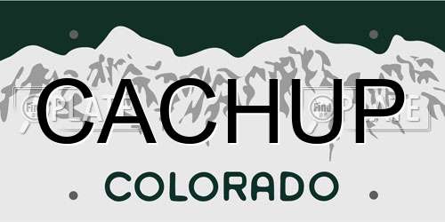 CACHUP Colorado License Plate