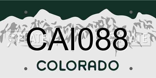 CAI088 Colorado License Plate