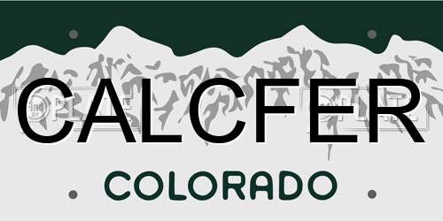 CALCFER Colorado License Plate