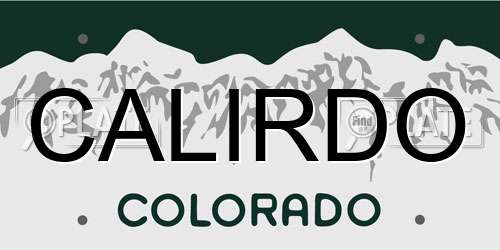 CALIRDO Colorado License Plate