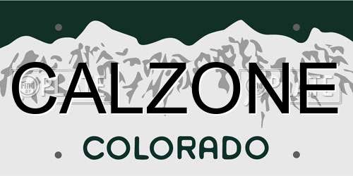 CALZONE Colorado License Plate