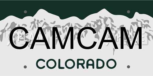 CAMCAM Colorado License Plate