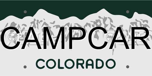 CAMPCAR Colorado License Plate