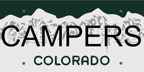 CAMPERS Colorado License Plate