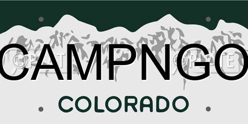 CAMPNGO Colorado License Plate