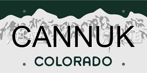 CANNUK Colorado License Plate