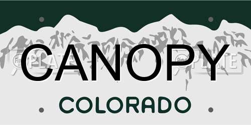 CANOPY Colorado License Plate