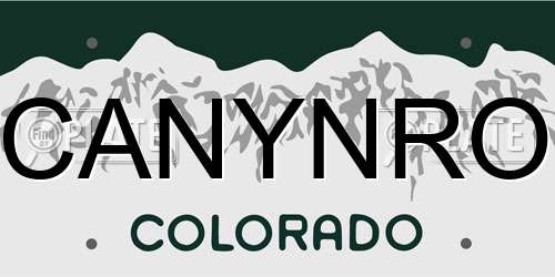 CANYNRO Colorado License Plate