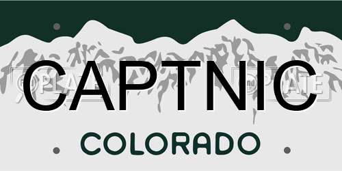 CAPTNIC Colorado License Plate