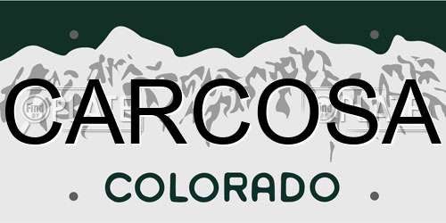 CARCOSA Colorado License Plate