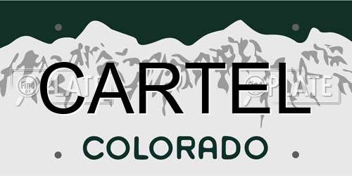 CARTEL Colorado License Plate
