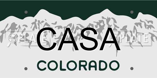 CASA Colorado License Plate