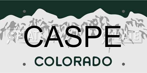 CASPE Colorado License Plate