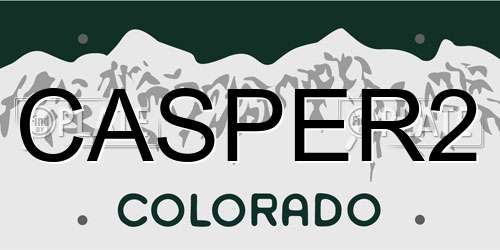 CASPER2 Colorado License Plate