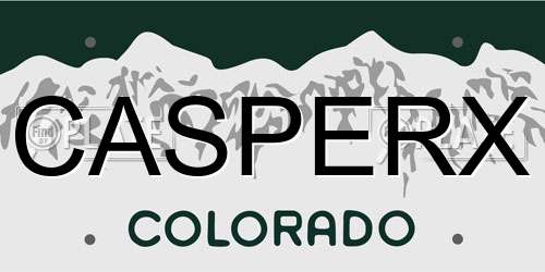 CASPERX Colorado License Plate