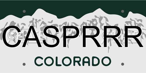 CASPRRR Colorado License Plate