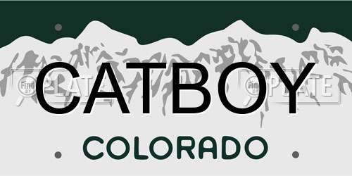CATBOY Colorado License Plate